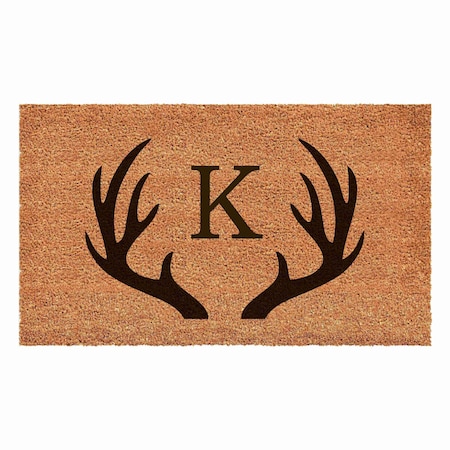 Calloway Mills Monogram Door Mat, Black, Natural, 24 in W x 36 in L 108802436K